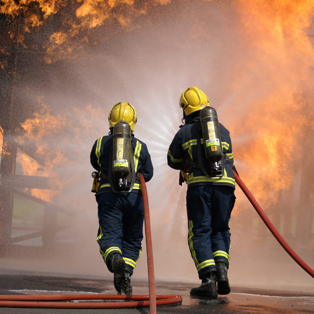 Large fire and explosion at industrial plant